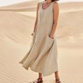 thumbnail image 2 of Robe Salopette 2025 pour Femmes Robe d'Été Décontractée en Denim Robe à Bretelles avec Poches Robe Grande Taille pour Femmes Robe Décontractée Mini-Robe Ajustable, 2 of 5