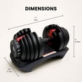 thumbnail image 4 of MotionGrey 5 to 52.5 LB Adjustable Dumbbells, Free High Strength Hand Grip and Jump Rope Included, 15 Weight Settings DumbBell, Anti-Slip Metal Handle for Exercise (Set of 2), 4 of 9