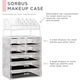 thumbnail image 2 of Sorbus Cosmetic Makeup Organizer with 7 Drawers and 16 Slots (Marble Design), 2 of 7