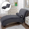 thumbnail image 4 of simhoa Machine Washable Chaise Lounge Cove Easy Care Polyester Decorative Non-Slip Cozy Dark Gray, 4 of 7