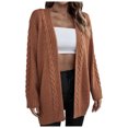thumbnail image 1 of Pompotops Mode Femmes Décontracté Manches Longues Long Manteau Chandail Cardigan Blouse Hauts Liquidation, 1 of 7