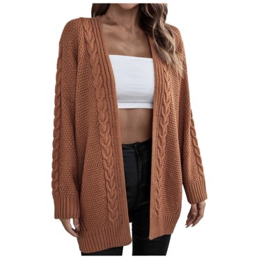 CEHVOM Mode Femmes Décontracté Manches Longues Long Manteau Chandail Cardigan Blouse Hauts Liquidation
