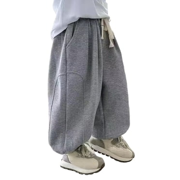 TIWEKE Pantalon Décontracté pour Garçons, Joggers Légers à Cordon, Confortables pour le Quotidien et les Activités de Plein Air, Taille 5-6 Ans