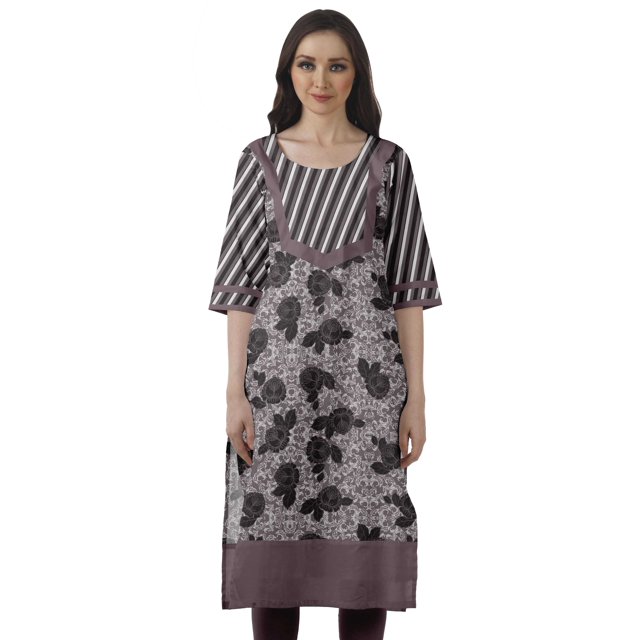 Moomaya Kurti Droite de Designer pour Femmes Tunique Indienne Imprimée Haut Long Kurta