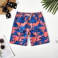 thumbnail image 3 of Boys Swim Trunks For Kids 5 in Inseam Quick-Dry Beach Shorts with Drawstring Waist, Printed Surfing Board Shorts for Pool and Vacation, 3 of 6