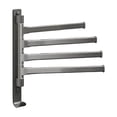 thumbnail image 1 of SLYNSHome Swivel Towel Rack,Alloy 4-Arm Towel Bar Space Saving Wall Mounted Towel Holder with Hook Rustproof Swing Out Towel Hanger for Bathroom,Kitchen, 1 of 6
