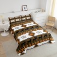 thumbnail image 4 of Erosebridal Brown Boho Aztec Bedding Sets with Comforter, Southwestern Tribal Exotic Style Duvet Insert, Rustic Moose Decor, Reversible 2pcs, 4 of 8