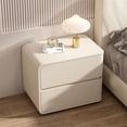 thumbnail image 1 of Nightstand, Modern Minimalist Bedside Table Bedside Furniture, Luxury Night Stand with 2 Drawer and Microfibre Leather Wrap,for Bedroom and Small Spaces(Left), 1 of 3