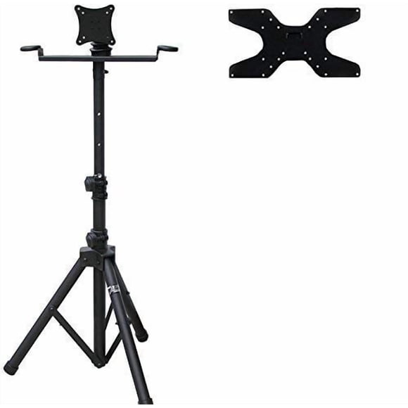 Audio2000'S AST4213 Portable Flat Screen Panel LCD LED TV Monitor Stand with Foldable Tripod Legs, Including a 400 X 200 mm Standard VESA Mounting Plate with M6 Screws