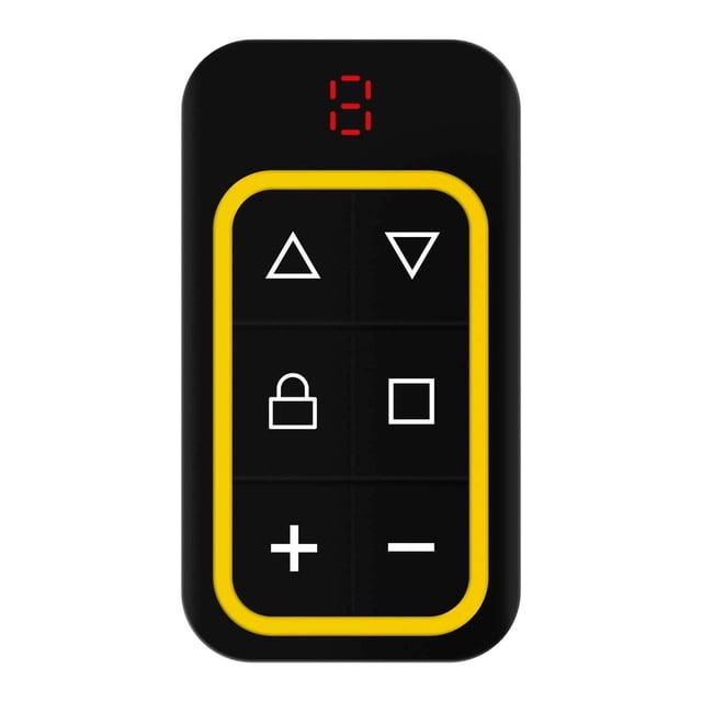 Elodie Ouvre-Porte de Garage Télécommande Compact Extérieur Ouvre-Portail de Véhicule Télécommande Jaune