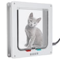 thumbnail image 1 of Porte Rabattable pour Chat, 4 Modes de Commutation Porte Rabattable Étanche en Plastique Transparent pour Maison pour Intérieur et Extérieur Blanc, Marron, 1 of 7