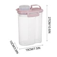 thumbnail image 2 of Bigersell Cereal Dispenser, Airtight Food Storage Containers with Lids Clear Plastic Rice Container with Measuring Cup Pourable Spout Kitchen Pantry Organization Easy Open Canister Pink L, 2 of 3