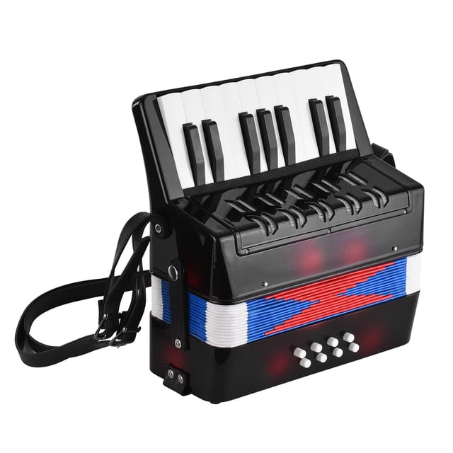 Labymos Kids Children 17-Key 8 Bass Mini Small Accordion Educational Musical Instrument Rhythm Band Toy