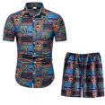 thumbnail image 1 of Men‘s Summer 2-Piece Beach Printed Short Sleeve Shirts & Shorts Pants Sets Note Please Buy One Or Two Sizes Larger, 1 of 3
