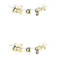 thumbnail image 3 of Wweixi String Shower Banner With Unique For Memorable Baby Shower Metal Luster Paper Baby Shower Banner Indoor Easy To Apply Gold it'sagirl 2Set, 3 of 5