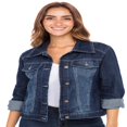 thumbnail image 1 of SKYLINEWEARS Women Denim Jacket Button UP Long Sleeve Ladies Stretch Trucker Jean Jackets, 1 of 5