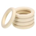 thumbnail image 1 of Unique Bargains 90mm Wooden Rings for Crafts, 5 Pack Natural Wood Rings Unfinished Wood Loop Circle, 1 of 8