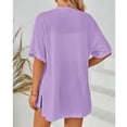 thumbnail image 4 of Jsaierl Cardigans Légers pour Femmes Été Décontracté Manches Courtes Hauts Plage Vacances Chemises Douces Confortables Amples, 4 of 6