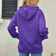 thumbnail image 4 of Penkiiy Chandails à Capuche pour Femmes Chandail à Manches Longues Imprimé Col Rond avec Capuche et Polaire Violet Y2K Vêtements, 4 of 4