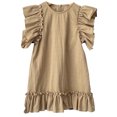thumbnail image 1 of Qudderr Robes d'Été pour Enfants et Bébés pour Fille, Robe Décontractée Évasée à Volants, Robe Soleil pour Tout-Petit en Coton et Lin pour 6 Mois - 6 Ans, 1 of 9