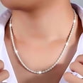 thumbnail image 3 of HHBEAUTY Stainless Steel Chain 925 Silver Rope Chains 4mm Twist Rope Necklace 30 Inch, Stainless Steel Rope Jewelry for Men & Women, 3 of 9