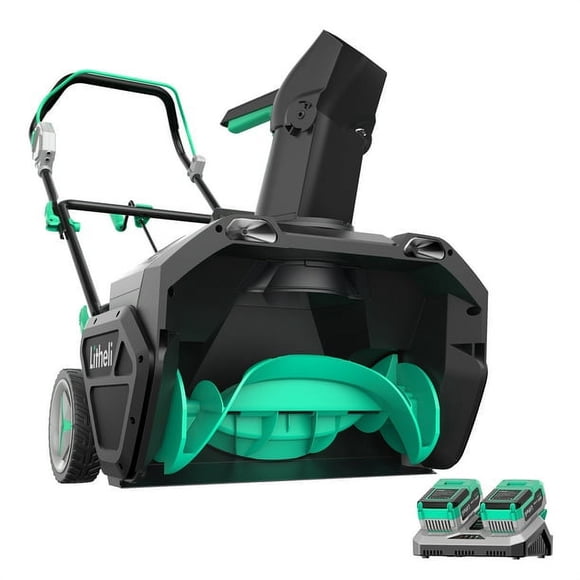 Litheli Souffleuse à Neige Sans Fil Sans Balais 40V(2x20V), Chasse-Neige Électrique de 20 Pouces, avec 2 x4.0 Ah Batteries et Chargeur