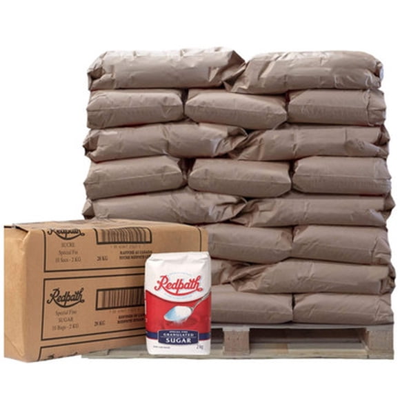Redpath Sucre Granulé Fin Spécial 2 kg (10/caisse) - (63 Caisses/palette) - Quai de Chargement Livraison Seulement