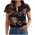 thumbnail image 1 of Birdeem Womens Summer Printed Short-Sleeved Round-Neck Shirt Casual Loose Leopard Print, 1 of 6