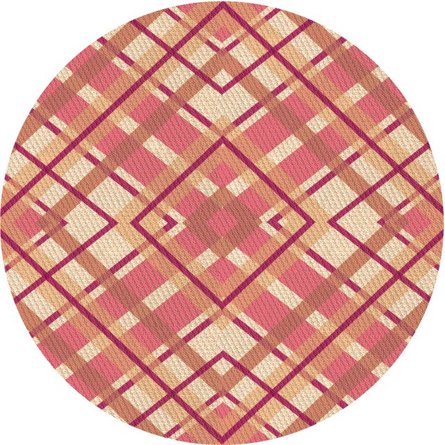 Ahgly Company Tapis de Zone Rond d'Intérieur Lavable à la Machine, Style Transitionnel en Fourrure de Sable, 8 Pieds Rond