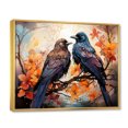thumbnail image 2 of Designart Crow Oversized framed wall art decor, Crowframed wall art, Renaissance of the Regal Crow I , Blue Modern Gold framed wall art, 32x24 inches Gold Frame, 2 of 5