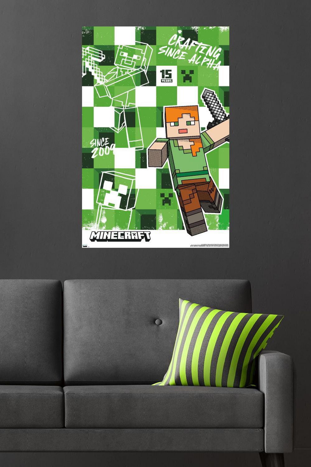 Minecraft: 15th Anniversary - Crafting Since Alpha Wall Poster, 22.375" x 34"