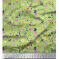 thumbnail image 1 of Soimoi Moss Georgette Fabric Flower Watercolor Printed Fabric 1 Yard 42 Inch Wide, 1 of 3