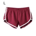 thumbnail image 1 of thinsony Shorts de Plage pour Femmes Shorts de Sport en Coton Mélangé, Rouge Vin, L, 1 of 6