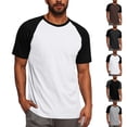 thumbnail image 1 of T-Shirt de Sport Décontracté pour Homme à Deux Blocs de Couleur, Chandail à Enfiler, Manches Courtes, Col Rond, Haut Tee pour Tenue de Rue Décontractée, Vêtement d'Intérieur, Tenue Quotidienne, Gym, Entraînement, Excellent Cadeau pour Lui, 1 of 9