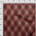 thumbnail image 3 of oneOone Cotton Silk Brown Fabric Check Sewing Material Print Fabric By The Yard 42 Inch Wide, 3 of 4