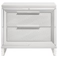 thumbnail image 3 of Marmore 2-drawer Nightstand Bedside Table White, 3 of 17