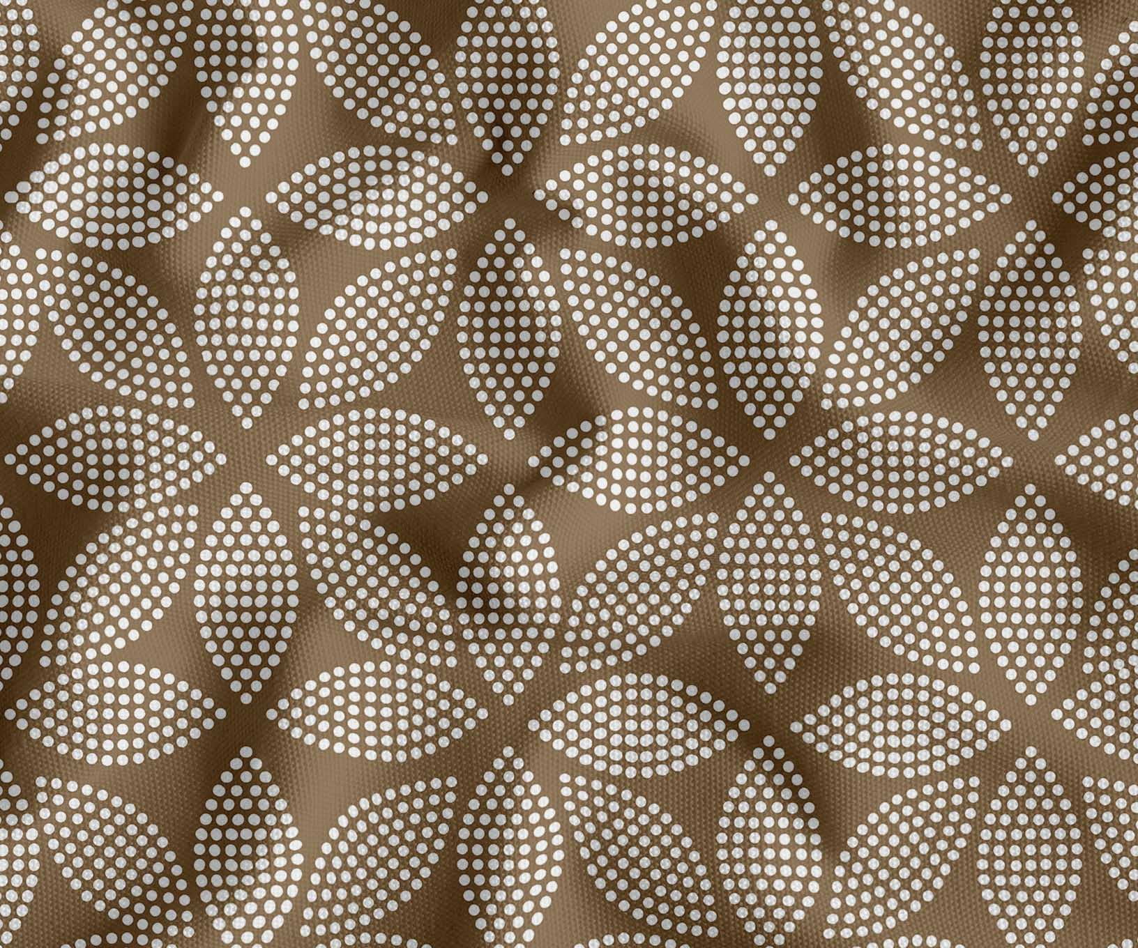Soimoi 56 Inch Wide Polyester Canvas Fabric By 2 Yard - Geometric Theme - Brown - Water-Resistant Outdoor & Upholstery Material