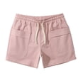 thumbnail image 1 of Teissuly Shorts d'Été Rabais Hommes Unis Décontractés Mode Coton Sport Élastiques Taille Mi-Haute à Lacets, 1 of 5