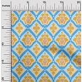 thumbnail image 2 of oneOone Georgette Viscose Turquoise Blue Fabric Asian Ikat Sewing Craft Projects Fabric Prints By Yard 42 Inch Wide, 2 of 4