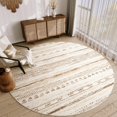 thumbnail image 1 of Tapis Rond pour Salon 8x8ft Tapis Boho pour Aire Tapis Lavables à la Machine pour Chambres Garderie Salle à Manger Tapis Rond Marocain Brun Moderne Antidérapant Tapis Rond, 1 of 6