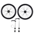 thumbnail image 2 of Folding Cycle Wheelset, Aluminum Alloy 20 Inch Cycle Front Rear Wheel Assembly Stable Bearings  for Repairing, 2 of 7