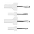 thumbnail image 1 of Slot Screwdriver Set, 4 Pieces 2 Sizes Stainless Steel Bit Convenient Use Screwdriver Repair Tool Plastic Handle  for Sewing Machine Maintenance, 1 of 7