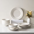 thumbnail image 3 of Mainstays Darby Vanilla 12 Piece Stoneware Dinnerware Set, 3 of 10