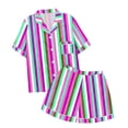 thumbnail image 1 of GDREDA Ensemble de Pyjama pour Femmes 2 Pcs Ensembles de Pyjama pyjamas pour Femmes Tigre Floral Imprimé Graphique Chemise à Boutons à Manches Courtes et Short Ensemble de Pyjama Femmes Ensembles de Pyjama pyjamas Violet,TTG, 1 of 5