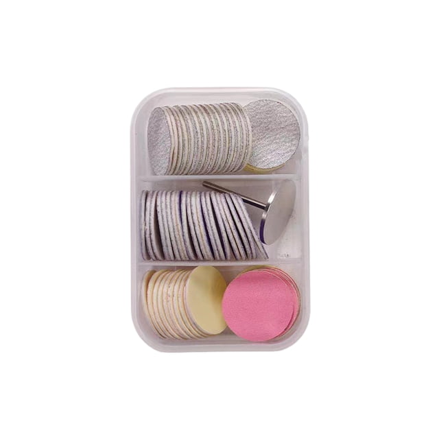 maskred Travel-friendly Pedicure Disc Case Dustproof Storage For Nails Accessories Lid ABS Foot Files Tool 25mm color