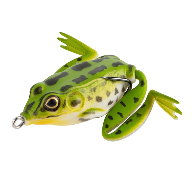 Lunkerhunt LF01 Lunker Frog Hollow Body Frog, 2 1/4" at Rest/4 1/2" Extend, 1/2 oz, Green Tea, Floating- Fishing Lure
