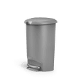 thumbnail image 2 of Simplehuman 50 Liter / 13 Gallon Semi-Round Plastic Step Garbage Bin with Secure Slide Lock Lid, Gray, 2 of 9