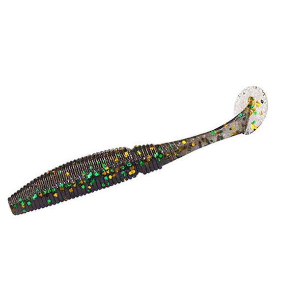 ziyahi 15 Pcs Wobbler Jigging 50mm/1g Leurre de Pêche Ver Souple Crevette Jerkbait Poisson Océan Roche Leurre Achigan Queue en T Souple Appâts
