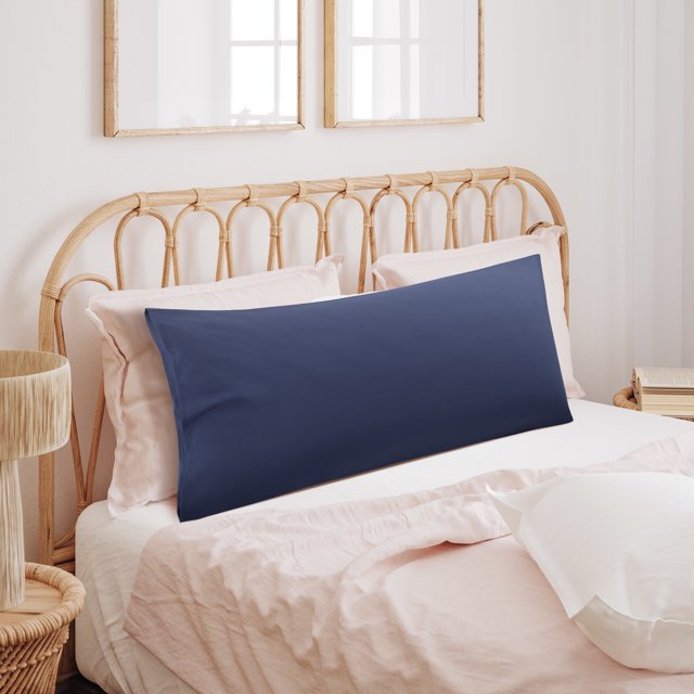 PiccoCasa Body Pillowcase Soft 1800 Series Microfiber Long Pillow Cover, Jumbo Navy