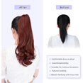 thumbnail image 3 of ORUYROP Extension de Queue de Cheval, extensions de Cheveux à Pince Griffe de 16 Pouces Queue de Cheval Cheveux Courts Bouclés Extension de Cheveux Pièce de Cheveux Synthétique d'Apparence Naturelle pour Femmes Auburn, 3 of 7